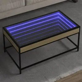 Kafijas Galdiņš Ar Led, Ozola Krāsa, 90X50X41 Cm Vidaxl