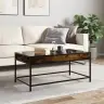 Kohvilaud Led-Tuledega, Suitsutatud Tamm, 90X50X41 Cm