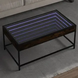 Kohvilaud Led-Tuledega, Suitsutatud Tamm, 90X50X41 Cm