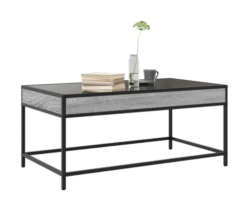 Kafijas Galdiņš Ar Led, Pelēka Ozolkoka Krāsa, 90X50X41 Cm Vidaxl