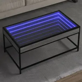 Kafijas Galdiņš Ar Led, Pelēka Ozolkoka Krāsa, 90X50X41 Cm Vidaxl