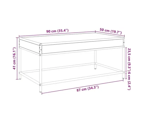 Kavos Staliukas Su Infinity Led Lemputėmis, Rudas, 90X50X41Cm