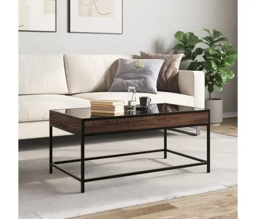 Kavos Staliukas Su Infinity Led Lemputėmis, Rudas, 90X50X41Cm