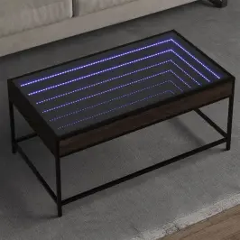 Kafijas Galdiņš Ar Led, Brūna Ozola , 90X50X41 Cm Vidaxl