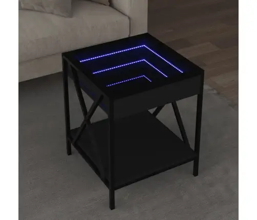 Kohvilaud Led-Tuledega, Must, 40X40X49 Cm