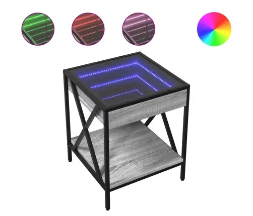 Kohvilaud Led-Tuledega, Hall Sonoma Tamm, 40X40X49 Cm Kohvilaud Led-Tuledega, Hall Sonoma Tamm, 40X40X49 Cm