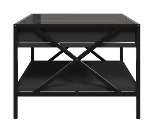 Kafijas Galdiņš Ar Led, Melns, 50X50X38 Cm Vidaxl