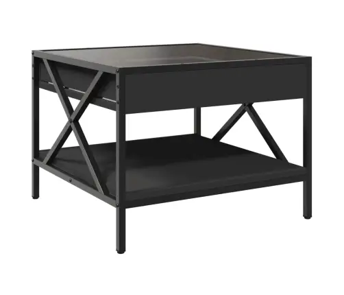 Kafijas Galdiņš Ar Led, Melns, 50X50X38 Cm Vidaxl