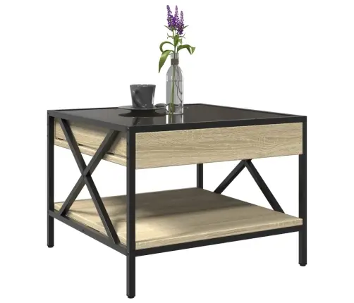 Kafijas Galdiņš Ar Led, Ozola Krāsa, 50X50X38 Cm Vidaxl