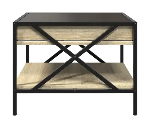 Kafijas Galdiņš Ar Led, Ozola Krāsa, 50X50X38 Cm Vidaxl