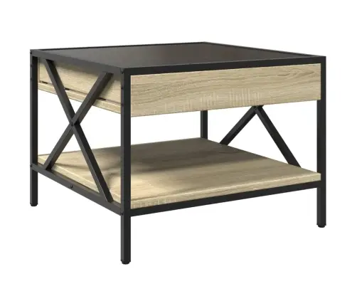 Kafijas Galdiņš Ar Led, Ozola Krāsa, 50X50X38 Cm Vidaxl