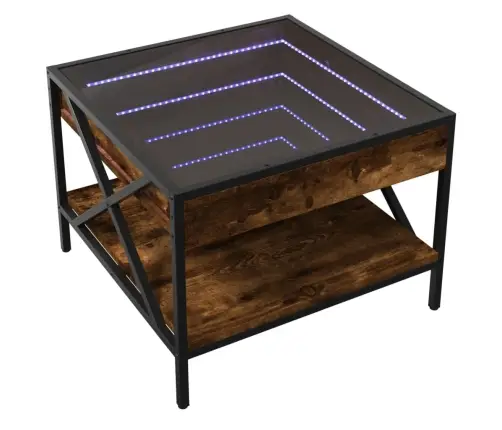 Kafijas Galdiņš Ar Led, Ozola Krāsa, 50X50X38 Cm Vidaxl
