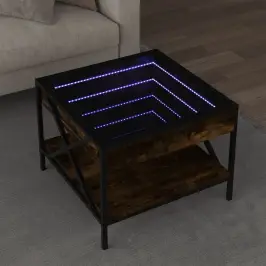 Kafijas Galdiņš Ar Led, Ozola Krāsa, 50X50X38 Cm Vidaxl