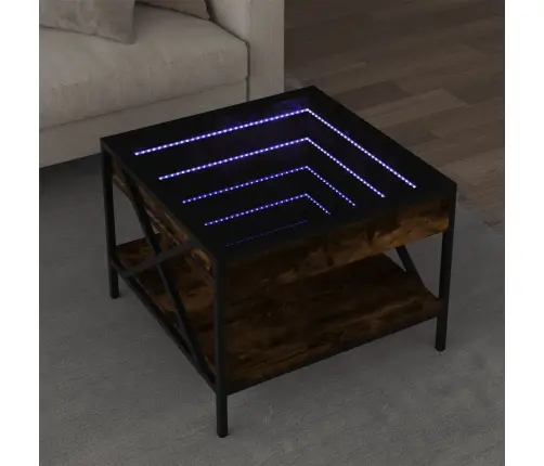 Kafijas Galdiņš Ar Led, Ozola Krāsa, 50X50X38 Cm Vidaxl