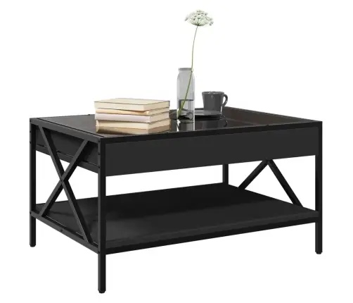 Kohvilaud Led-Tuledega, Must, 70X50X38 Cm