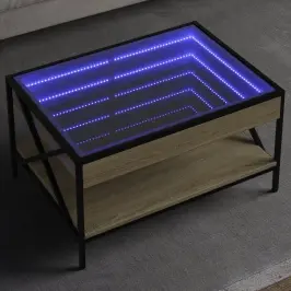 Kafijas Galdiņš Ar Led, Ozola Krāsa, 70X50X38 Cm Vidaxl