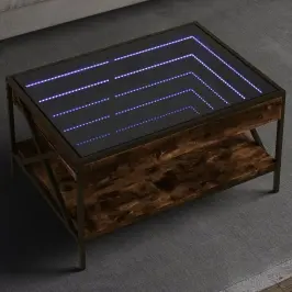Kafijas Galdiņš Ar Led, Ozola Krāsa, 70X50X38 Cm Vidaxl