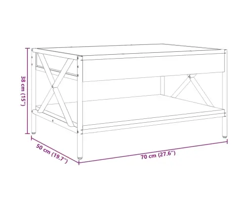 Kavos Staliukas Su Infinity Led Lemputėmis, Pilkas, 70X50X38Cm