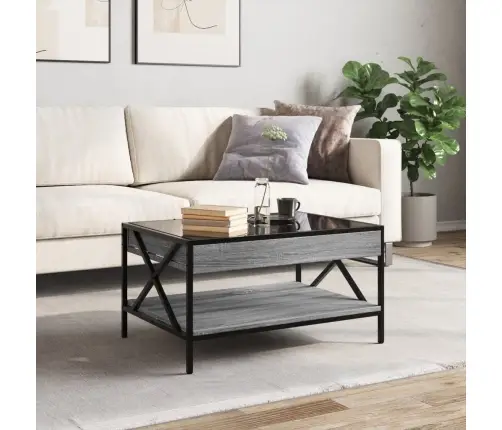 Kavos Staliukas Su Infinity Led Lemputėmis, Pilkas, 70X50X38Cm