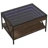Kavos Staliukas Su Infinity Led Lemputėmis, Rudas, 70X50X38Cm