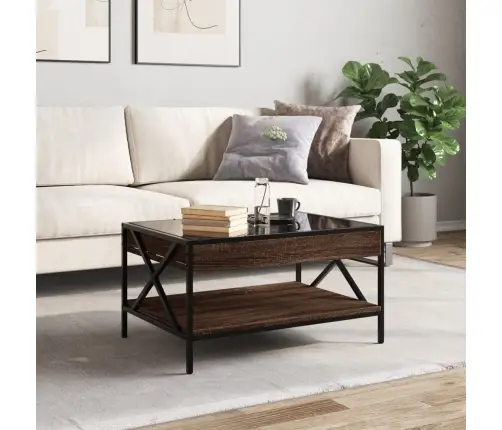 Kavos Staliukas Su Infinity Led Lemputėmis, Rudas, 70X50X38Cm