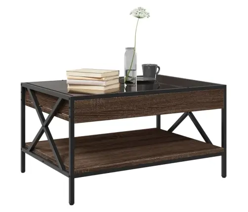 Kavos Staliukas Su Infinity Led Lemputėmis, Rudas, 70X50X38Cm