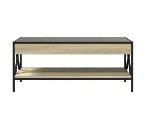 Kafijas Galdiņš Ar Led, Ozola Krāsa, 90X50X38 Cm Vidaxl