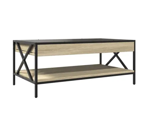 Kafijas Galdiņš Ar Led, Ozola Krāsa, 90X50X38 Cm Vidaxl