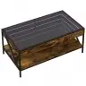 Kavos Staliukas Su Infinity Led Lemputėmis, Dūminis, 90X50X38Cm
