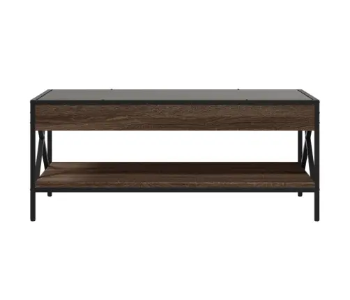 Kafijas Galdiņš Ar Led, Brūna Ozola, 90X50X38 Cm Vidaxl