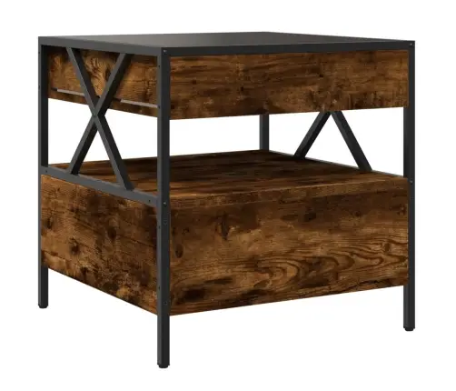 Kohvilaud Led-Tuledega, Suitsutatud Tamm, 50X50X51 Cm