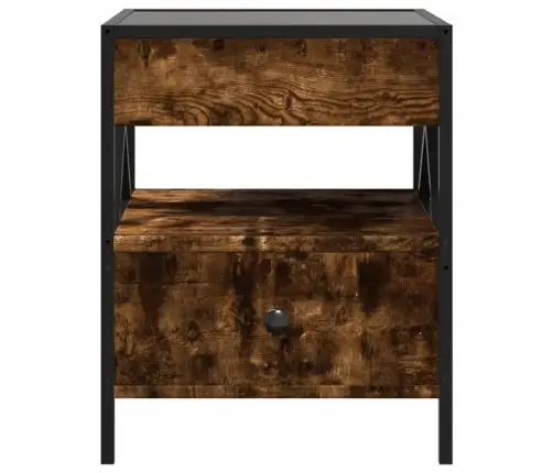 Kavos Staliukas Su Infinity Led Lemputėmis, Dūminis, 40X40X51Cm