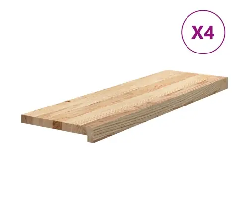 Kāpņu Paklāji, 4Gab., Neapstrādāts, 80X25X2 Cm, Ozola Masīvkoks Vidaxl Kāpņu Paklāji, 4Gab., Neapstrādāts, 80X25X2 Cm, Ozola Masīvkoks Vidaxl