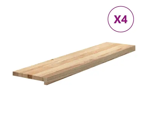 Trepiastmed 4 Tk, 110X25X2 cm Töötlemata Tammepuit