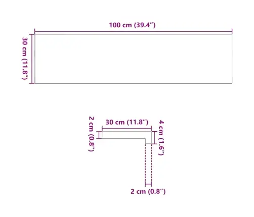 Trepiastmed 8 Tk, 100X30X2 cm Töötlemata Tammepuit