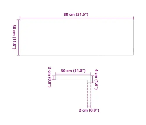 Trepiastmed 12 Tk, 80X30X2 cm Töötlemata Tammepuit