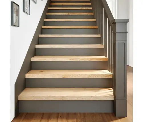 Kāpņu Paklāji, 16Gab., Neapstrādāts, 90X30X2Cm, Ozola Masīvkoks Vidaxl