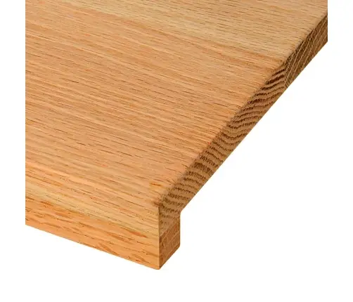 Kāpņu Paklāji, 8 Gab., Gaiši Brūna, 110X30X2Cm, Ozola Masīvkoks Vidaxl