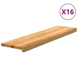 Kāpņu Paklāji, 16Gab., Gaiši Brūna, 100X25X2Cm, Ozola Masīvkoks Vidaxl Kāpņu Paklāji, 16Gab., Gaiši Brūna, 100X25X2Cm, Ozola Masīvkoks Vidaxl