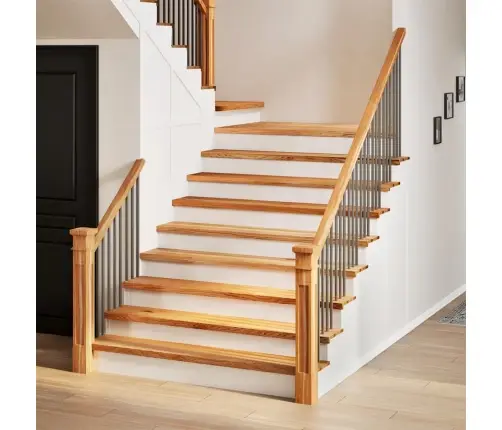 Kāpņu Paklāji, 16Gab., Gaiši Brūna, 110X25X2Cm, Ozola Masīvkoks Vidaxl