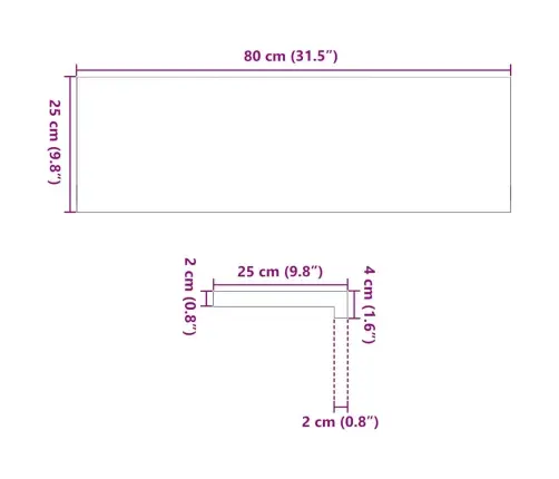 Trepiastmed 8 Tk, Tumepruun, 80X25X2 cm Tammepuit