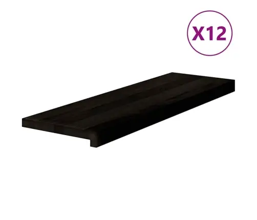 Laiptų Pakopos, 12 Vnt., Tamsiai Rudas, 80X30X2 cm Ąžuolo Laiptų Pakopos, 12 Vnt., Tamsiai Rudas, 80X30X2 cm Ąžuolo