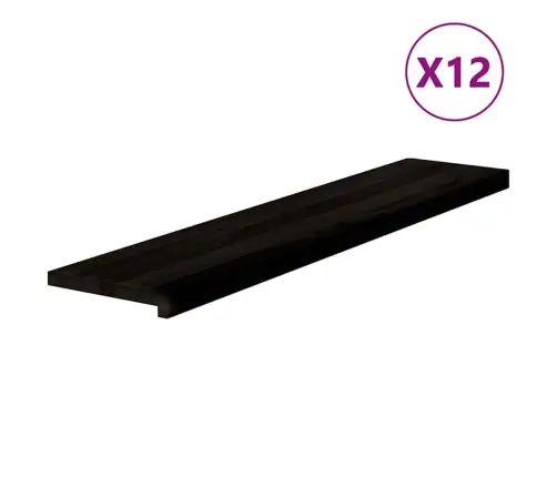 Kāpņu Paklāji, 12Gab., Tumši Brūna, 120X30X2Cm, Ozola Masīvkoks Vidaxl Kāpņu Paklāji, 12Gab., Tumši Brūna, 120X30X2Cm, Ozola Masīvkoks Vidaxl