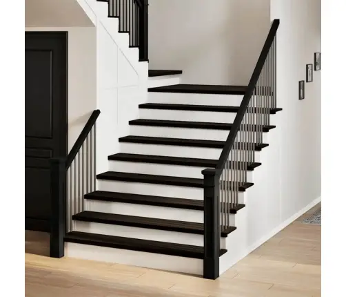 Kāpņu Paklāji, 16Gab., Tumši Brūna, 120X25X2Cm, Ozola Masīvkoks Vidaxl