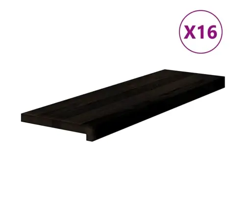 Laiptų Pakopos, 16 Vnt., Tamsiai Rudas, 80X30X2 cm Ąžuolo