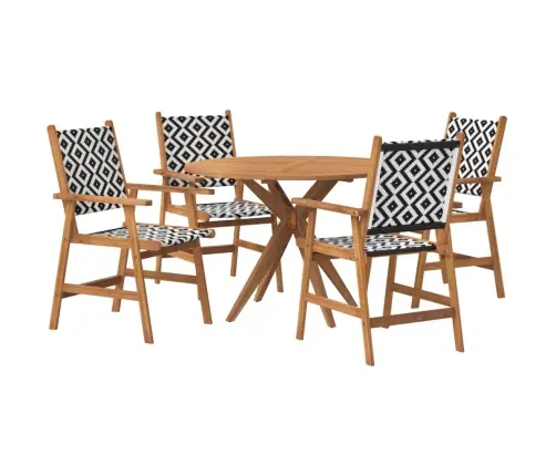 5-Daļīgs Dārza Mēbeļu Komplekts, Akācijas Masīvkoks Vidaxl