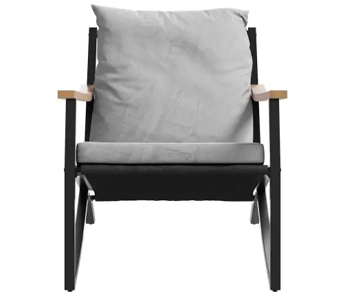 5-Osaline Rõdu Mööblikomplekt Patjadega, Must, Teras