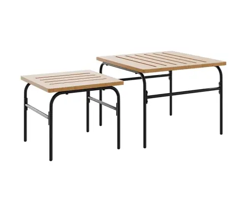 5-Osaline Rõdu Mööblikomplekt Patjadega, Must, Teras