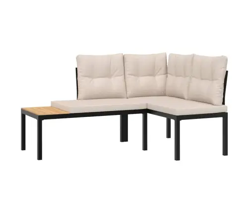 Dārza Soli Ar Spilveniem, 4 Gab., Melni, Pulverkrāsots Tērauds Vidaxl