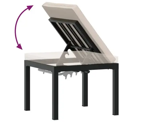 Dārza Soli Ar Spilveniem, 4 Gab., Melni, Pulverkrāsots Tērauds Vidaxl